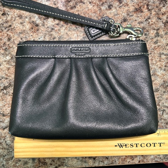 Coach Black Leather Wristlet - Picture 5 of 7